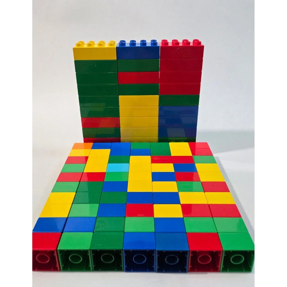 Lego Duplo 100 Piece Bulk Building Block Set Multicolored Primary Bricks Lot
